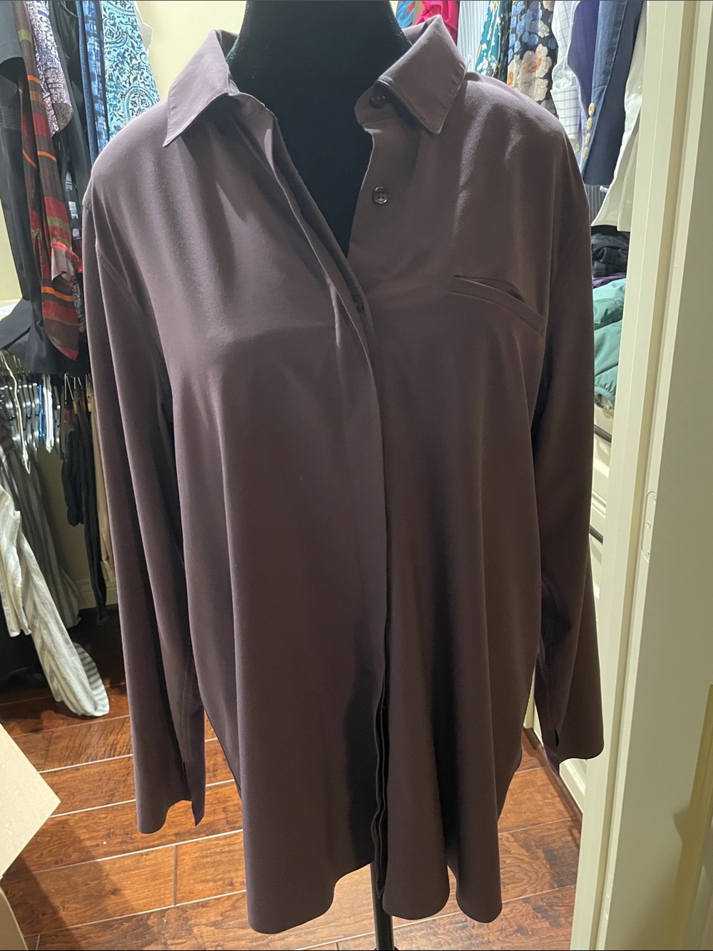 Athleta flowy Purple Long Sleeve (L) Button-Down Shirt, CYA